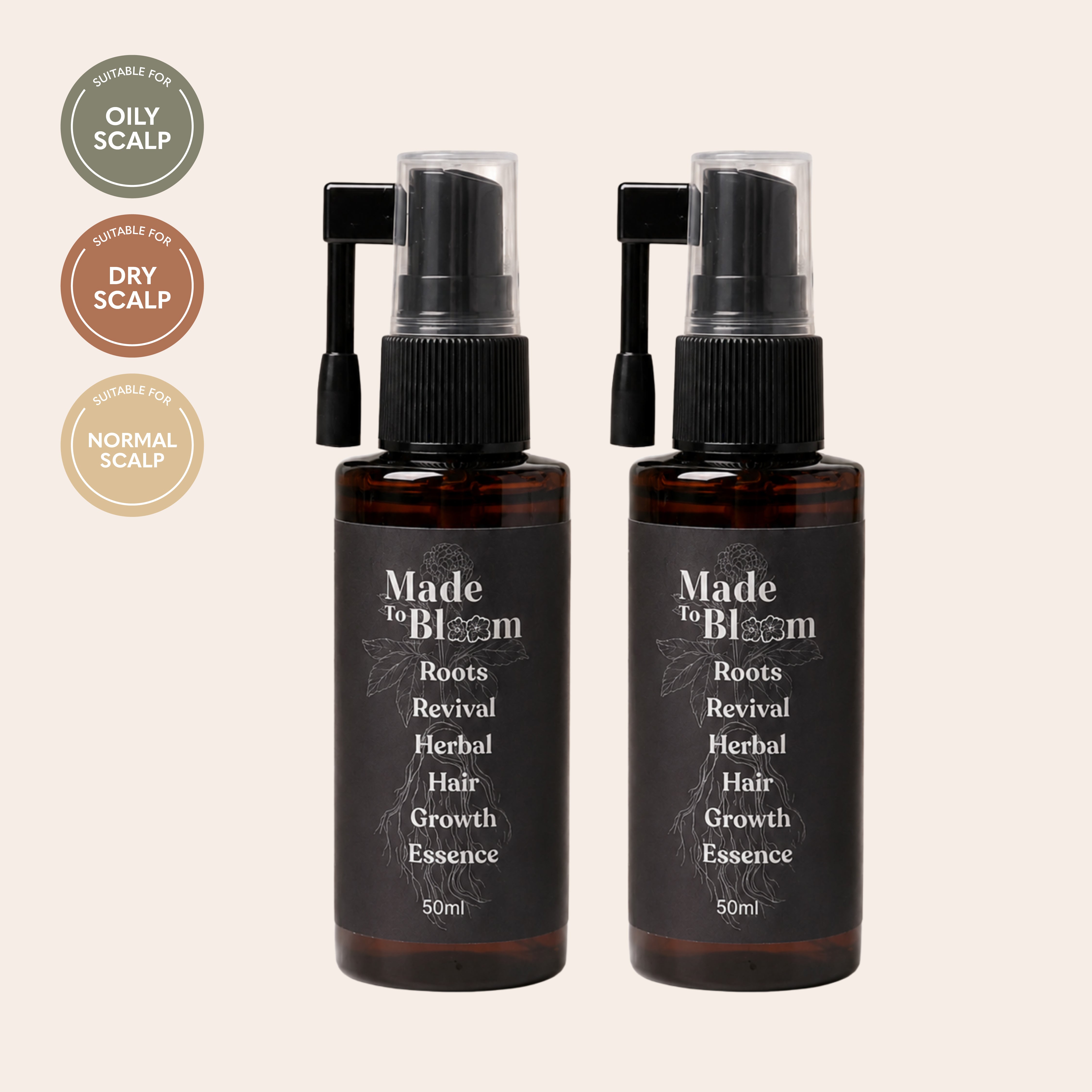 2x Roots Revival Herbal Hair Growth Essence